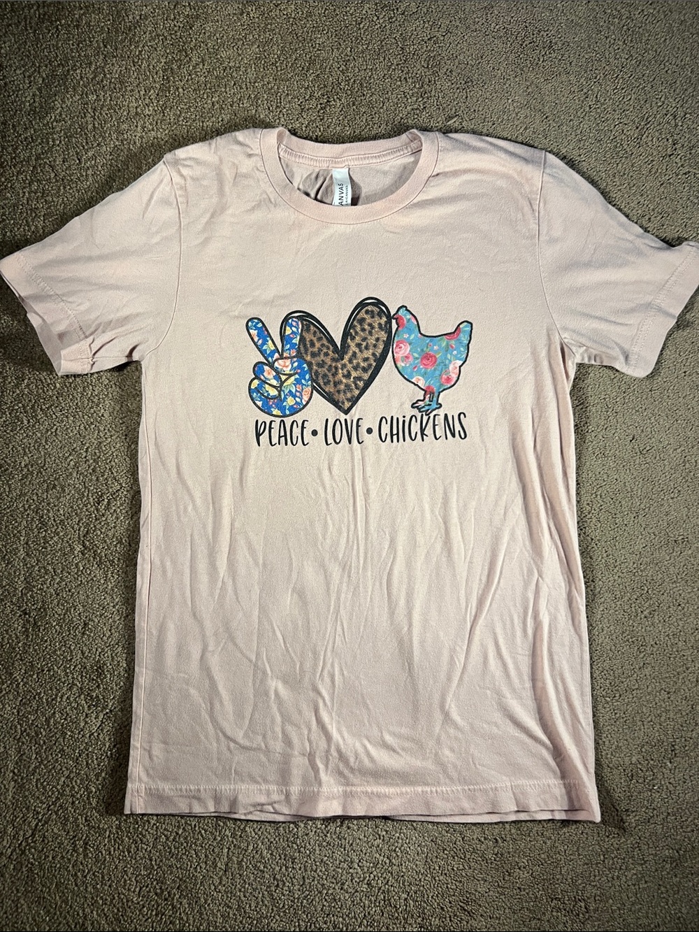 Bella Canvas Light Pink Crewneck Tee